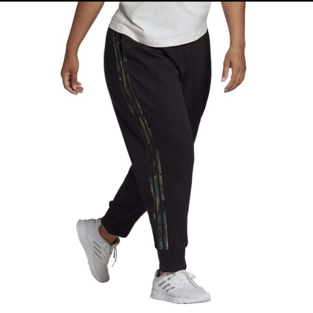 Adidas camouflage side stripes joggers